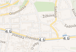 Puškinova v obci Šternberk - mapa ulice