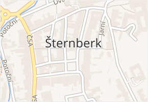 Šternberk v obci Šternberk - mapa části obce