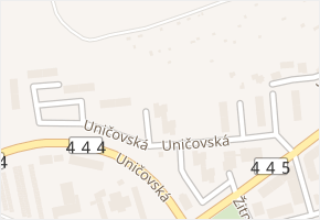 Uničovská v obci Šternberk - mapa ulice