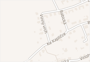 Vinný vrch v obci Šternberk - mapa ulice