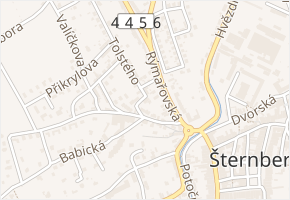 Zátiší v obci Šternberk - mapa ulice