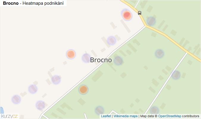 Mapa Brocno - Firmy v části obce.