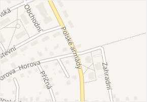 Horova v obci Štětí - mapa ulice