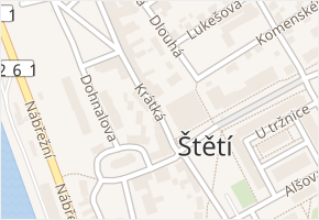 Krátká v obci Štětí - mapa ulice