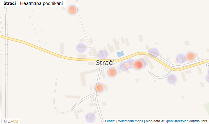 Mapa Stračí - Firmy v části obce.