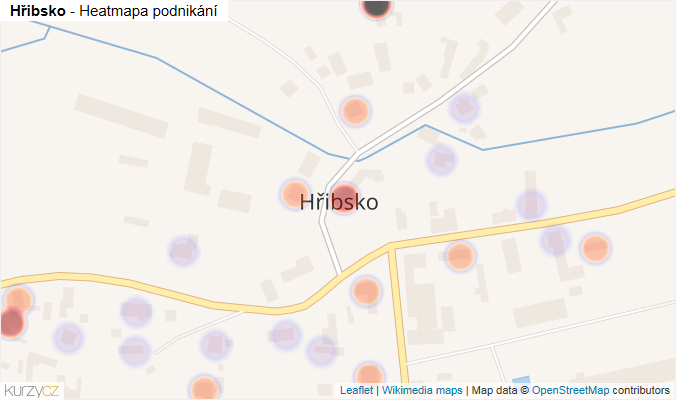 Mapa Hřibsko - Firmy v části obce.