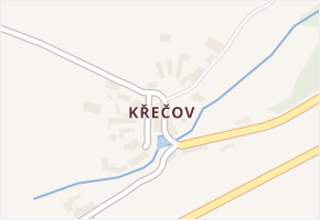 Křečov v obci Štichovice - mapa části obce