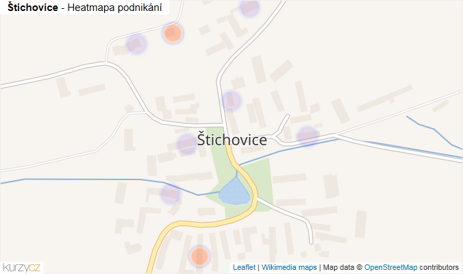 Mapa Štichovice - Firmy v části obce.