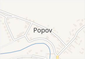 Popov v obci Štítná nad Vláří-Popov - mapa části obce