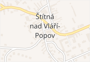 Štítná nad Vláří v obci Štítná nad Vláří-Popov - mapa části obce