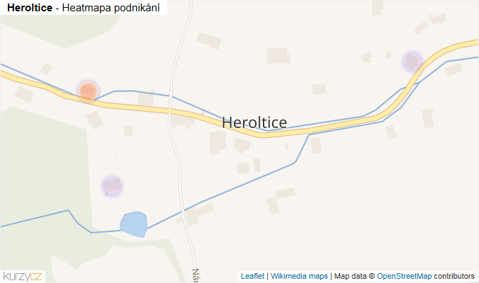 Mapa Heroltice - Firmy v části obce.