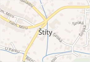 Štíty v obci Štíty - mapa části obce