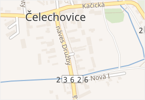 Čelechovice v obci Stochov - mapa části obce