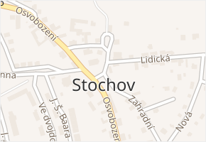 náměstí u dubu v obci Stochov - mapa ulice