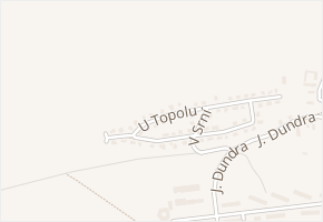U Topolu v obci Stochov - mapa ulice