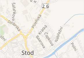 Krátká v obci Stod - mapa ulice