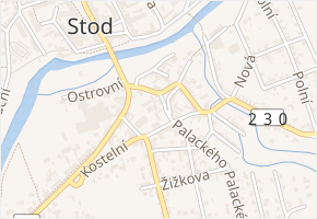 Na Vršíčku v obci Stod - mapa ulice