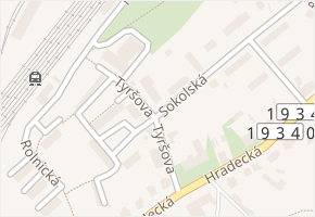 Sokolská v obci Stod - mapa ulice