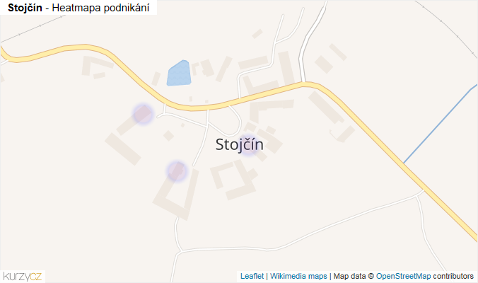 Mapa Stojčín - Firmy v části obce.