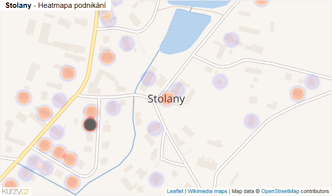 Mapa Stolany - Firmy v části obce.