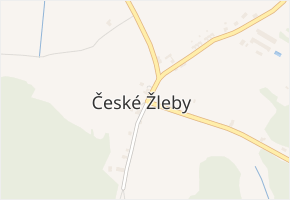 České Žleby v obci Stožec - mapa části obce