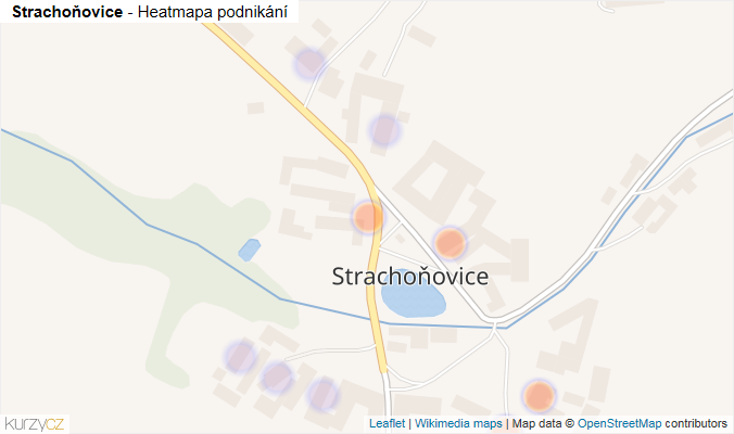 Mapa Strachoňovice - Firmy v části obce.