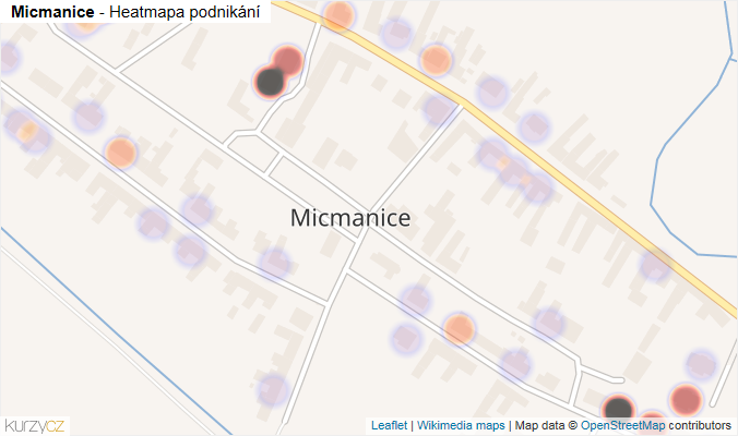 Mapa Micmanice - Firmy v části obce.
