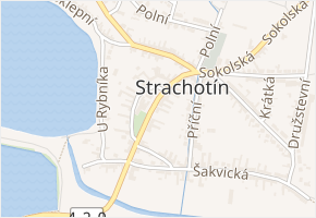 Osvobození v obci Strachotín - mapa ulice