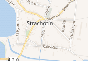 Příční v obci Strachotín - mapa ulice
