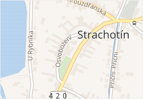 Šakvická v obci Strachotín - mapa ulice