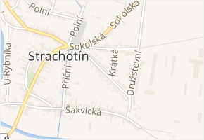 Zahradní v obci Strachotín - mapa ulice