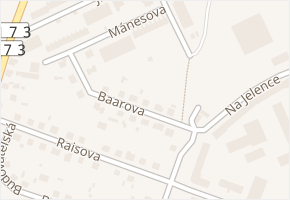 Baarova v obci Strakonice - mapa ulice