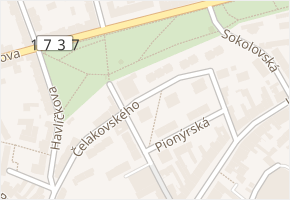 Čelakovského v obci Strakonice - mapa ulice