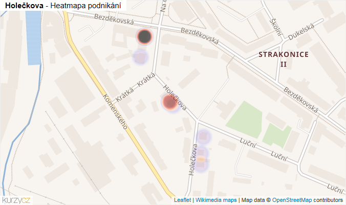 Mapa Holečkova - Firmy v ulici.