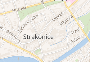 Hrad v obci Strakonice - mapa ulice