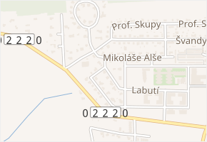 Labutí v obci Strakonice - mapa ulice