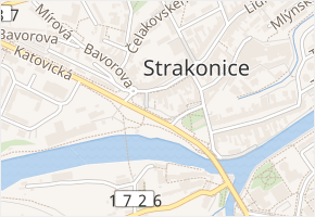 Lázeňská v obci Strakonice - mapa ulice