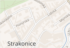 MUDr. K. Hradeckého v obci Strakonice - mapa ulice