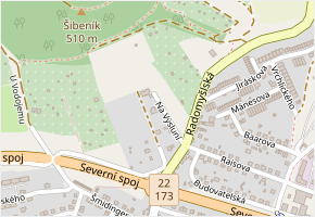 Na Výsluní v obci Strakonice - mapa ulice