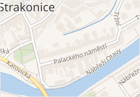 Palackého náměstí v obci Strakonice - mapa ulice