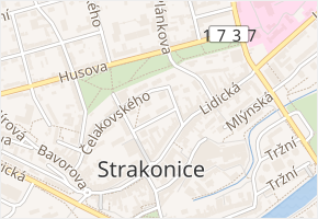 Pionýrská v obci Strakonice - mapa ulice
