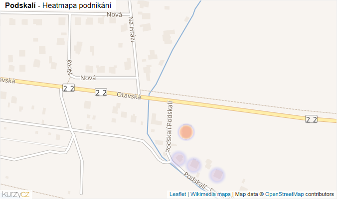 Mapa Podskalí - Firmy v ulici.