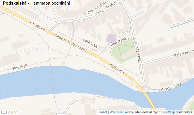Mapa Podskalská - Firmy v ulici.