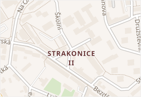 Strakonice II v obci Strakonice - mapa části obce