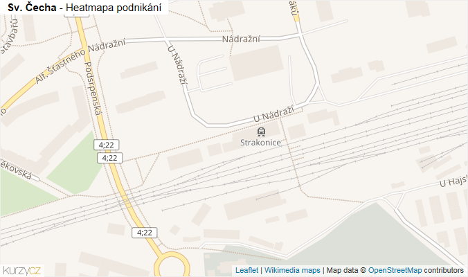 Mapa Sv. Čecha - Firmy v ulici.