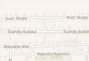 Švandy dudáka v obci Strakonice - mapa ulice