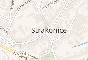 Velké náměstí v obci Strakonice - mapa ulice