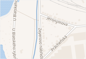 Zeyerovo nábřeží v obci Strakonice - mapa ulice