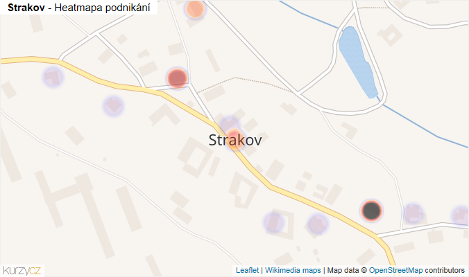 Mapa Strakov - Firmy v části obce.