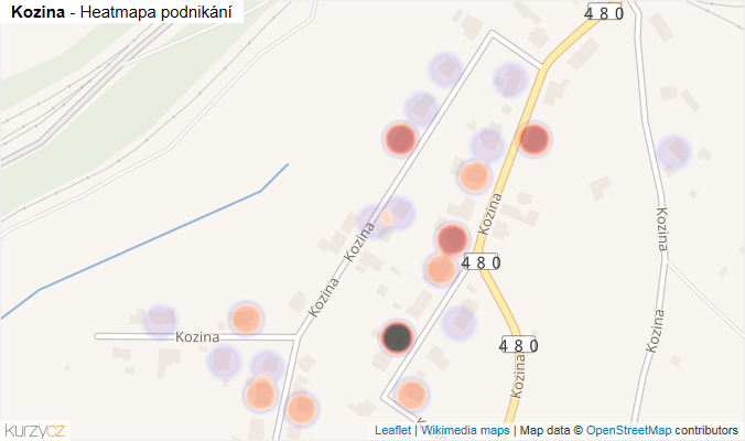 Mapa Kozina - Firmy v ulici.